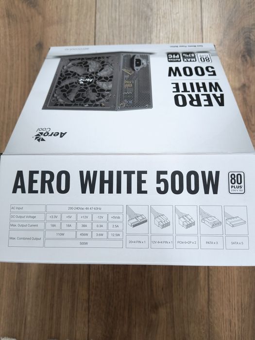 Блок питания Aerocool Aero white 500 w