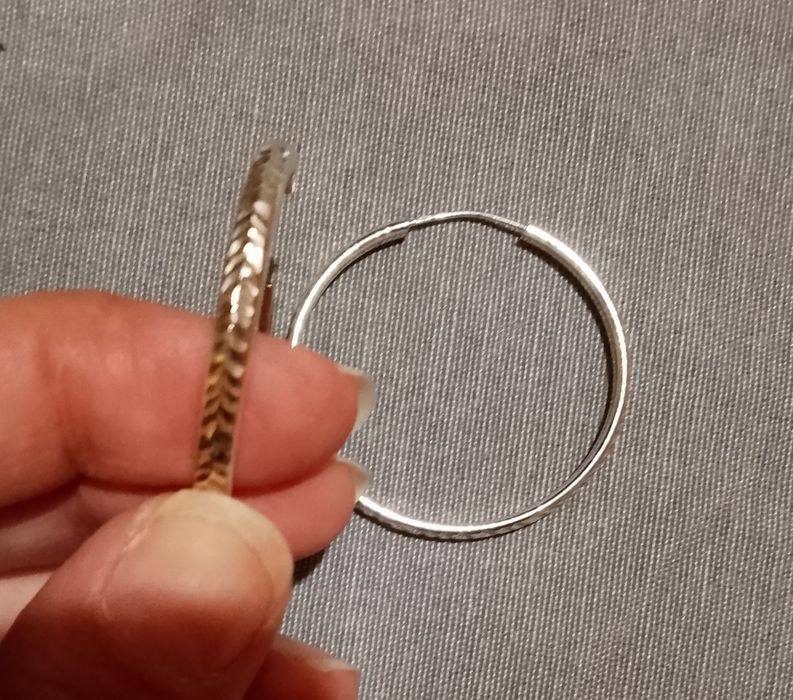 Сребърни обеци халка