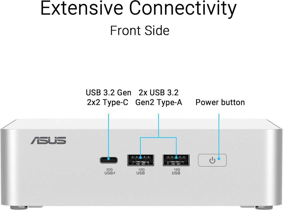Мини Пк Mini Pc Asus Nuc 15 Pro+ Core Ultra 5 225H 16Gb DDR5 512GB SSD