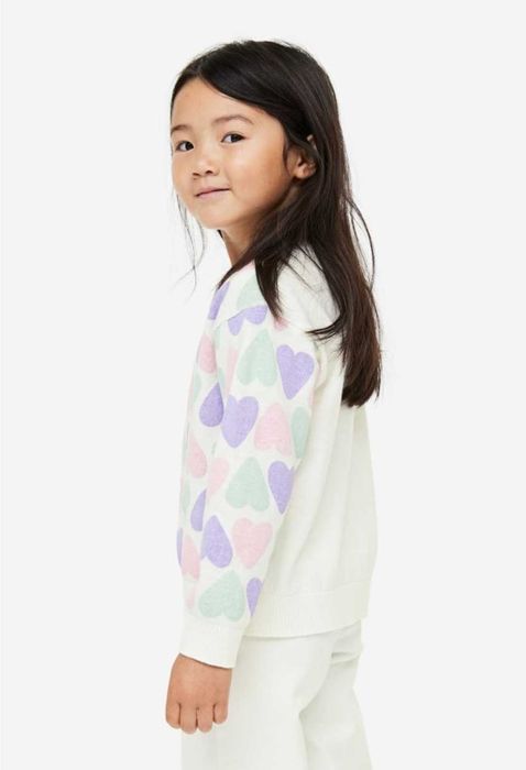 Детска дънкова блуза и пуловер с принт, H&M, нови, 98-104см, 128см