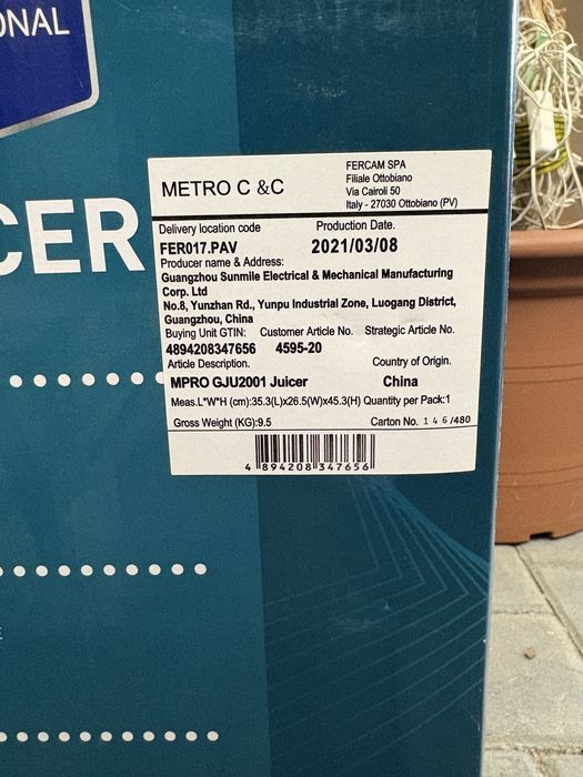 METRO PROFESSIONAL Storcator Citrice cu Maner