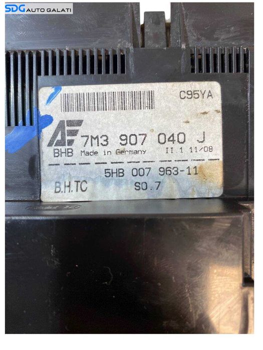 Panou Modul Unitate Comanda AC Aer Conditionat Clima Climatic Ford Galaxy 2000 - 2006 Cod 7M3907040J 5HB007963-11 [L8058]