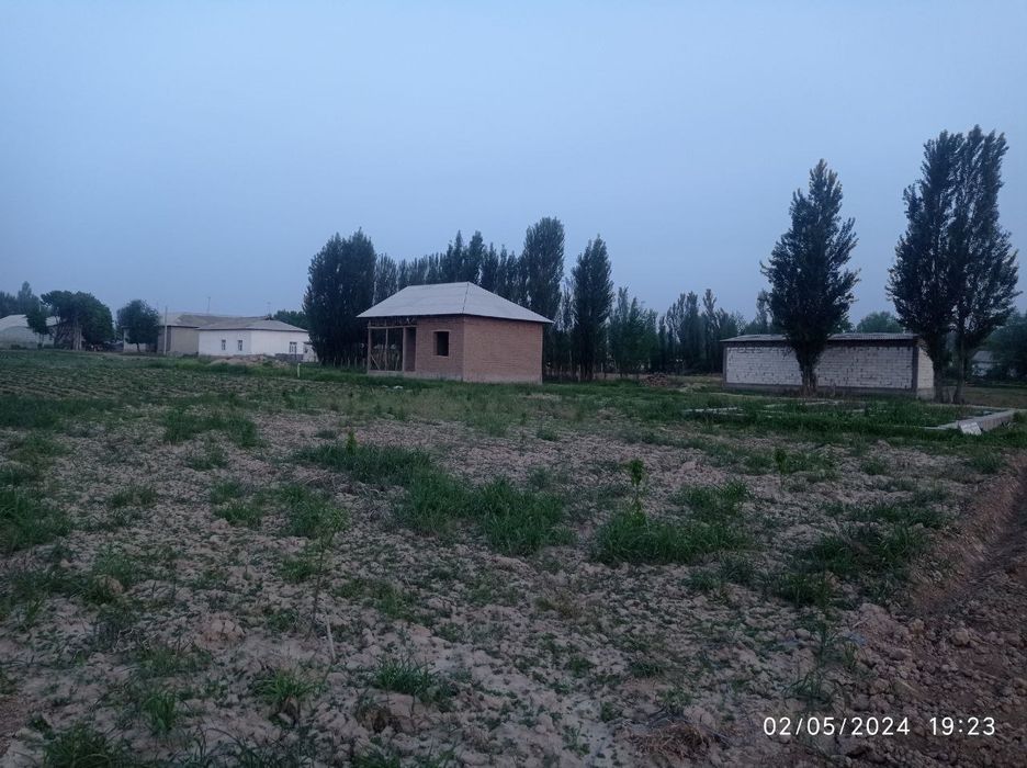 Yer uchaska betoni quyilgan gilos kochat ekilgan trassaga yaqin joyda