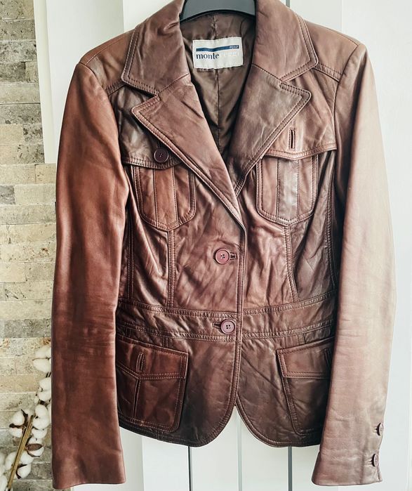 Geaca sacou piele reala Monte Reggi