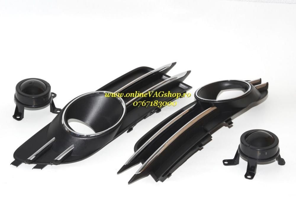 Set grile proiectoare crom cu ACC decorativ pt Audi A6 4G