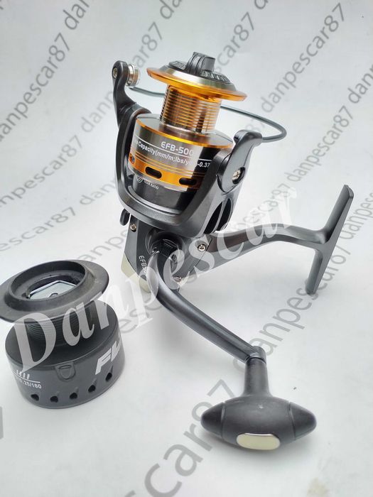 SET 4 Mulinete FL EFB5000 6 rulmenti pentru crap si tambur rezerva