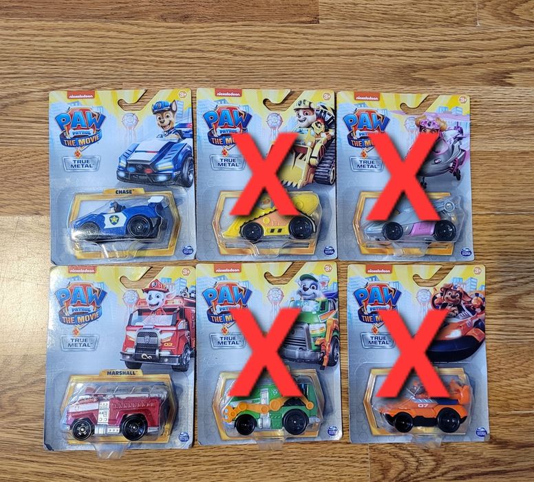 Masinute Paw Patrol (true metal)