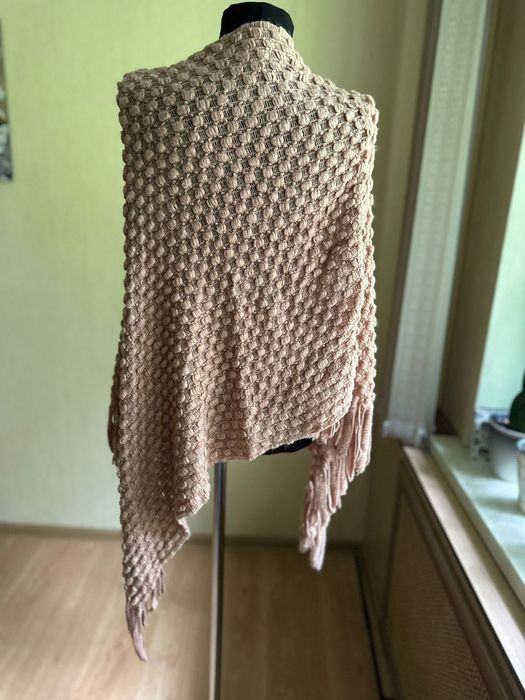 Пончо накидка вязанная