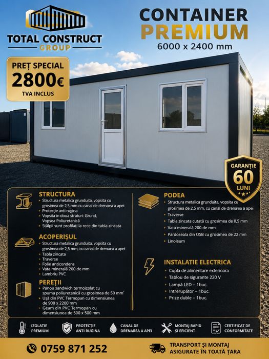Container modular – fabricat la comandă