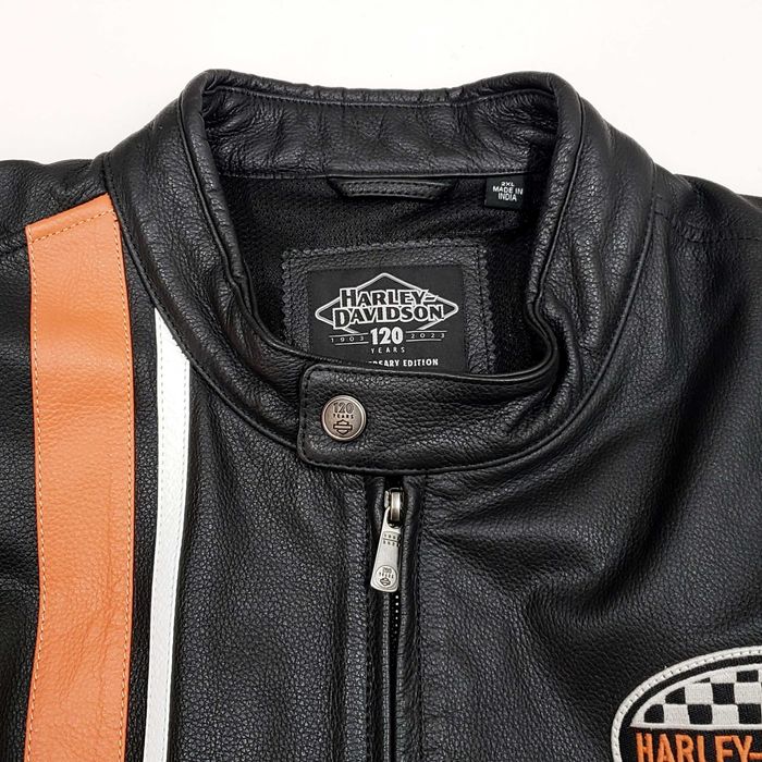 HARLEY DAVIDSON Юбилейно 120 Години 97051 Кожено Яке Кожа 2XL XXL