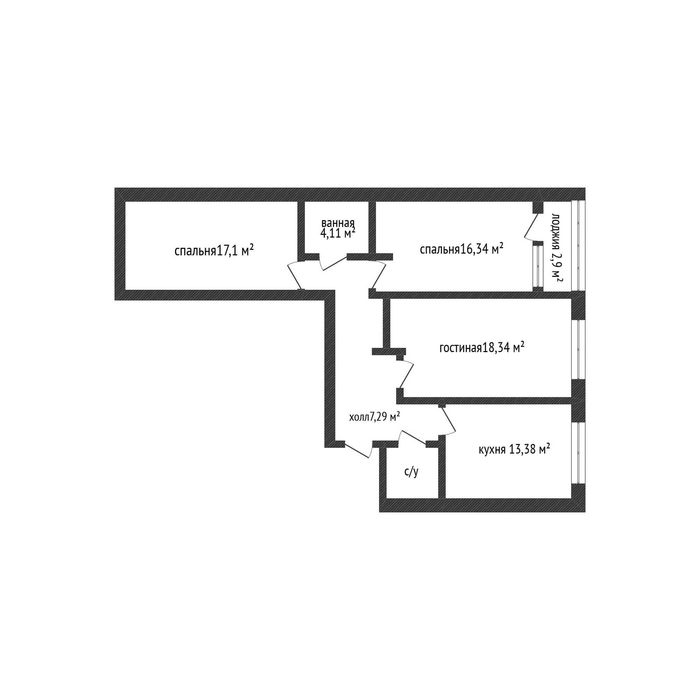 Продажа 3-комнатной квартиры