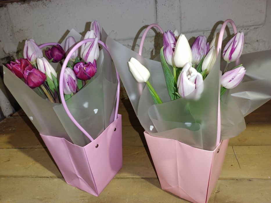 Сумочки с тюльпанами цветы