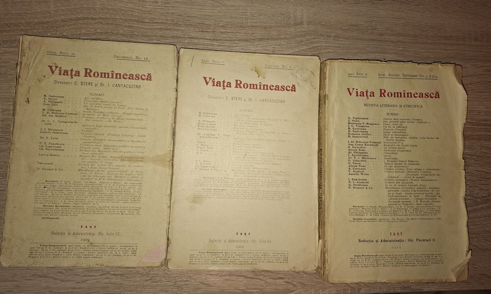 "Viața romînească" - 3 volume