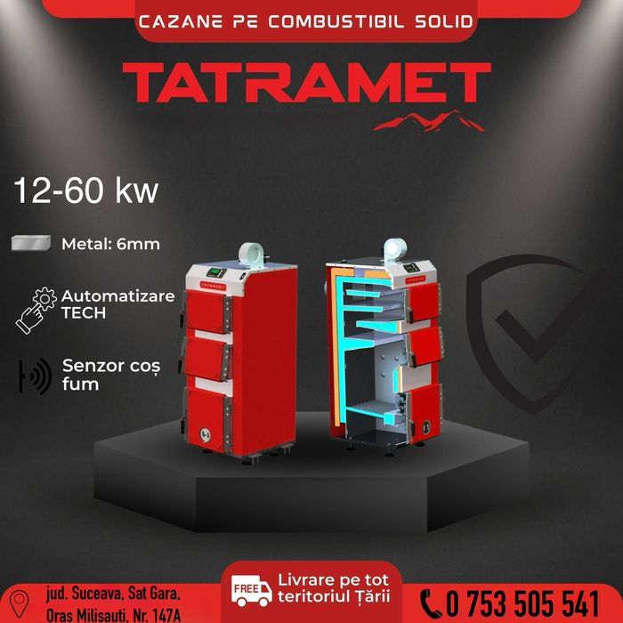 Centrala Lemn-Tocatura-carbune Tatramet Uni 33 kw