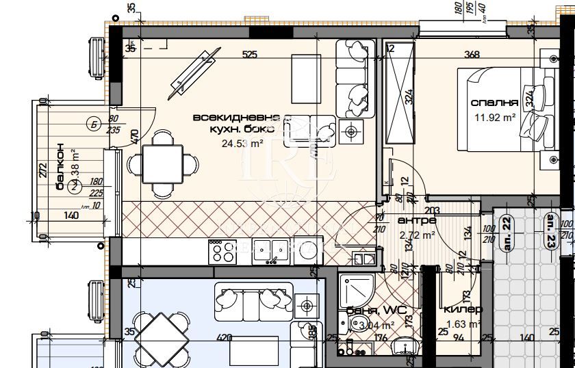 Продава се Двустаен апартамент в Варна, Младост 1 - 69 кв.м за 1595 €/кв.м - Снимка #1