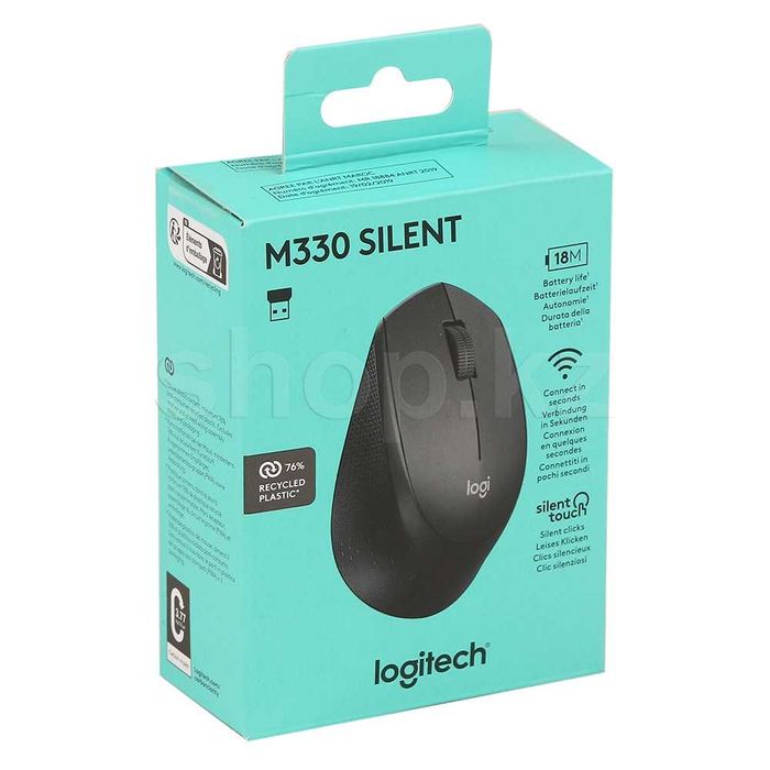 Мышь беспроводная Logitech M330 Silent Plus Black