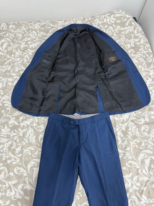 Costum Bigotti Artigiani, bleumarin,model Conti, marime S/ 44