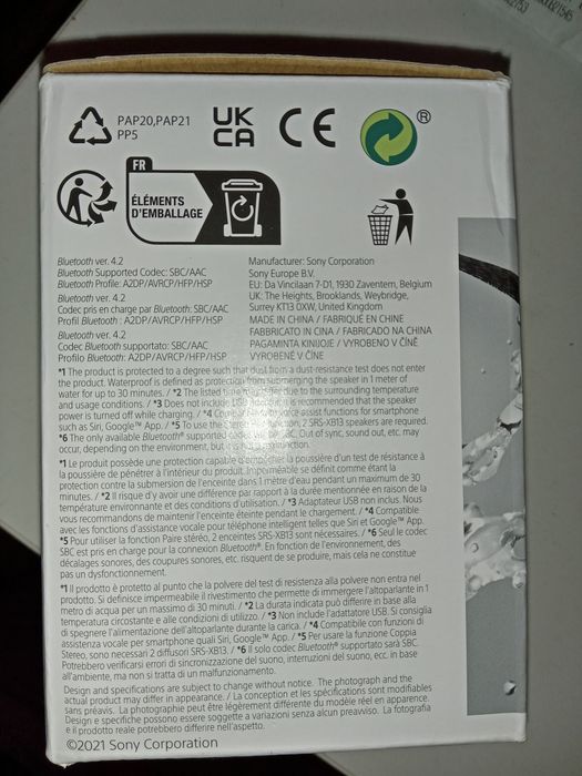 Boxa portabila SONY SRS-XB13, Extra Bass, Fast-Pair, Clasificare IP67,