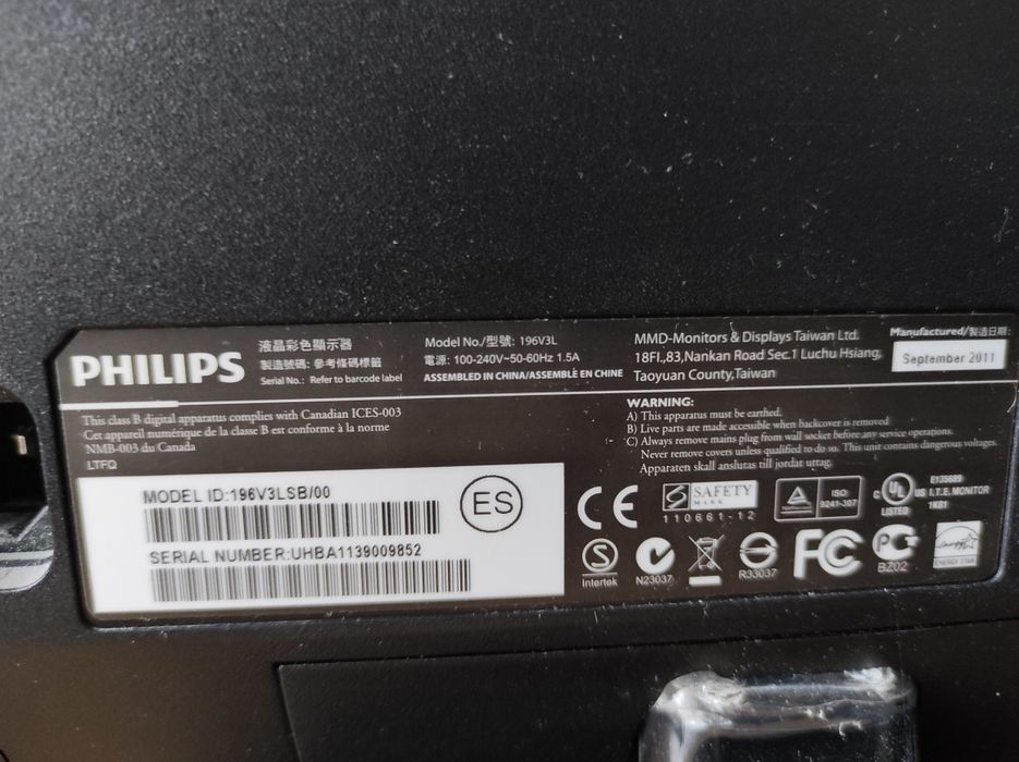 Monitor Philips 196V