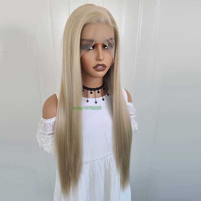 Права дантелена перука 13x4 в пепеляво русо