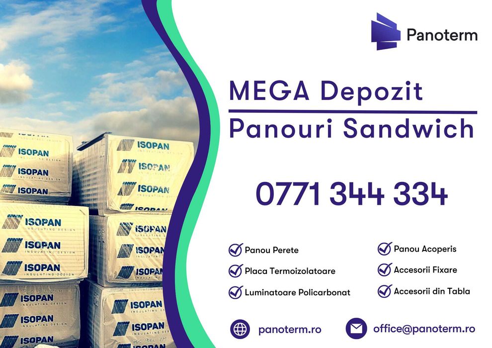 Panouri sandwich la dimensiunile dorite - Pitesti - Pret avantajos