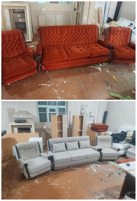 Обивка  мягкой мебели.