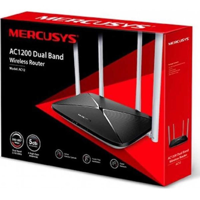 Router Wi-Fi Gigabit Mercusys AC12G AC1200 Dual-Band Wireless Sigilat