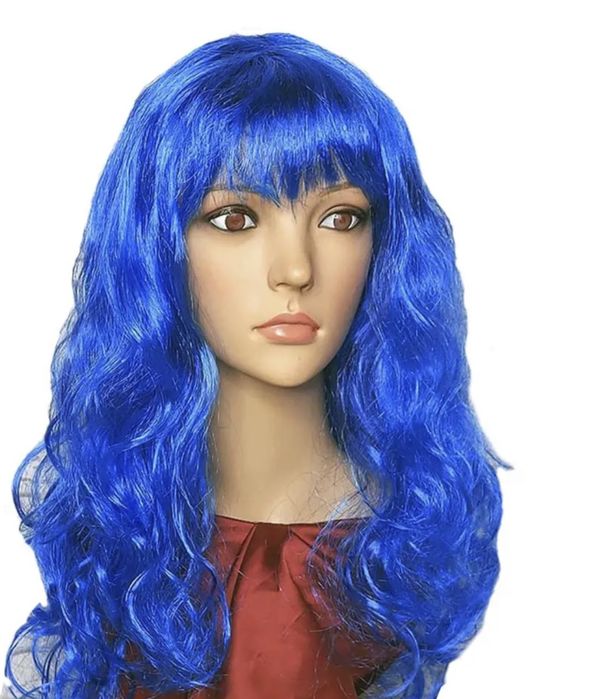 Парик искусственный с челкой длинный с легкими локонами