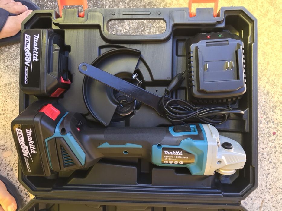 Нов Професионален Акумулаторен Ъглошлайф Makita 125мм 5ah Макита Флекс