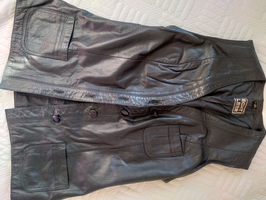 Кожанная люксовая желетка