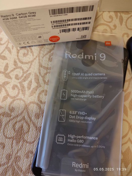 Xiaomi Redmi 9 64GB + 4GB RAM Carbon Grey