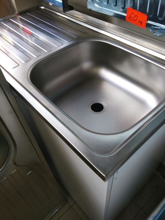 Нов  кухненски шкаф с мивка за кухня100/60 с средно корито за кухня.Ку