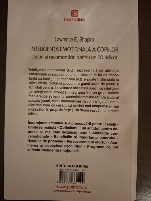 Vand cartea Inteligenta emotionala a copiilor