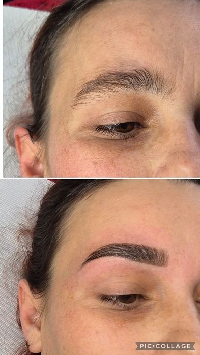 Laminare gene si sprancene(stilizare+vopsit),machiaj