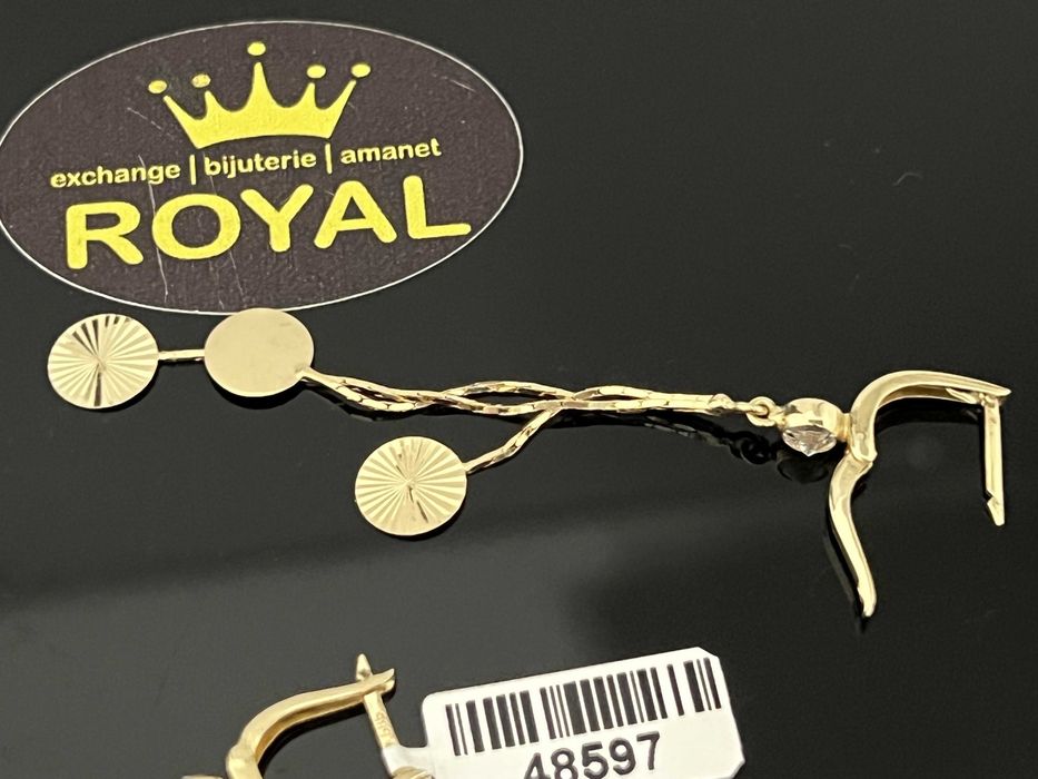 Bijuteria Royal CB : Cercei dama aur 14k 585 3,72 gr