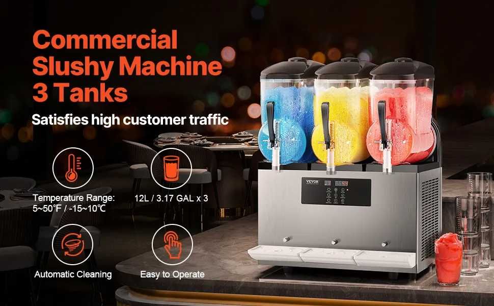 Машина за скрежина - 3х12л (36л) Професионална - 144 порции/час - НОВА