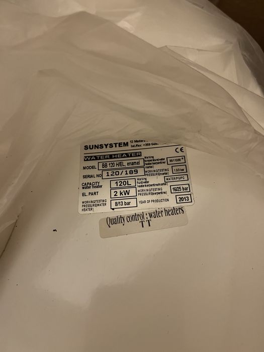 Бойлер Sunsystem 120 литра