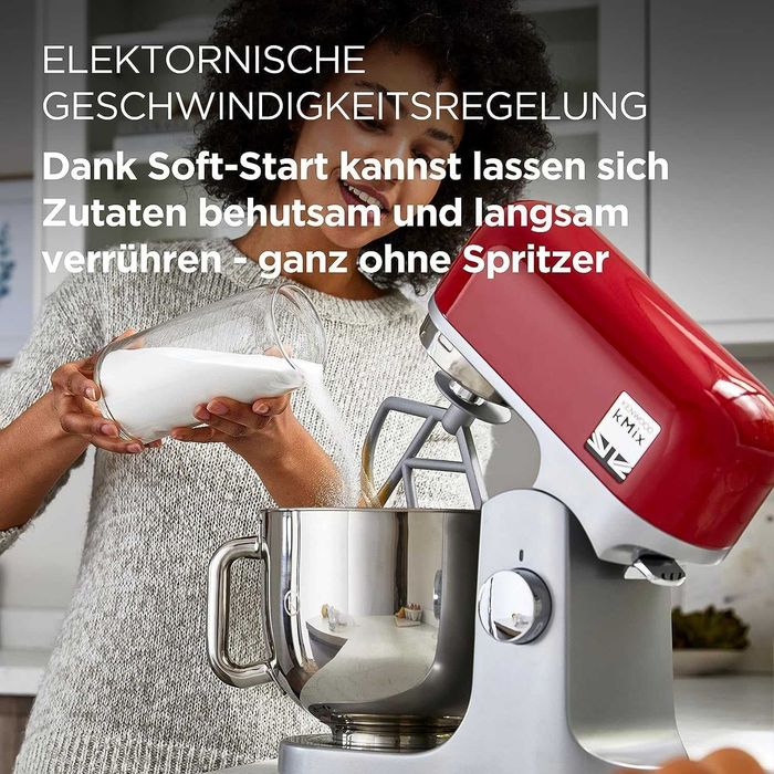 Нов Кухненски Робот Планетарен Миксер KENWOOD kMix KMX750RD, 1000W, 2 години Гаранция
