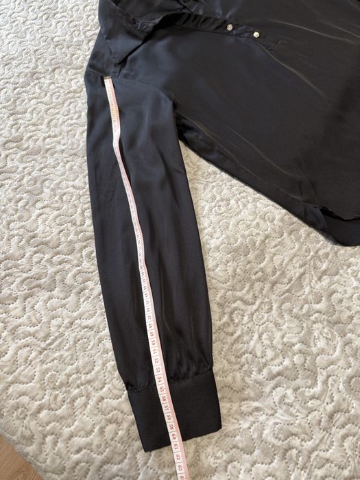 Bluza dama neagra eleganta satin AMISU marime S M