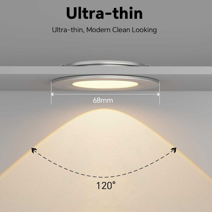 12V LED вградена таванна лампа за кемпер, 2.5W 6 броя CRI 93