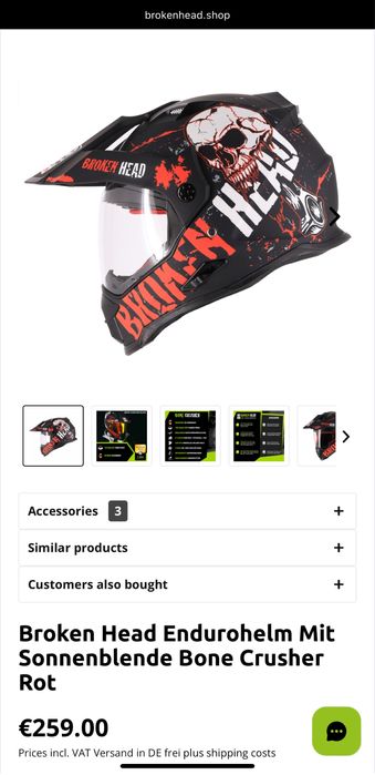 Мото каска Broken Head