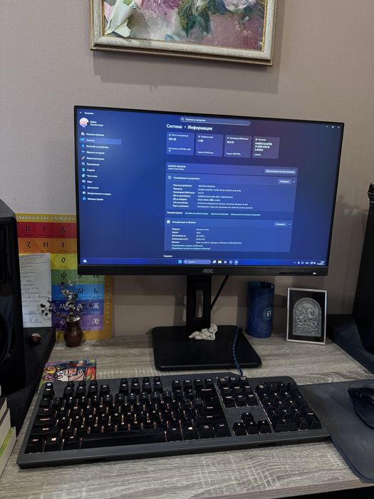 PC Комплект (i7-6700 ; 16GB Ram ; 4GB) + Монитор AOC  + Lenovo K500