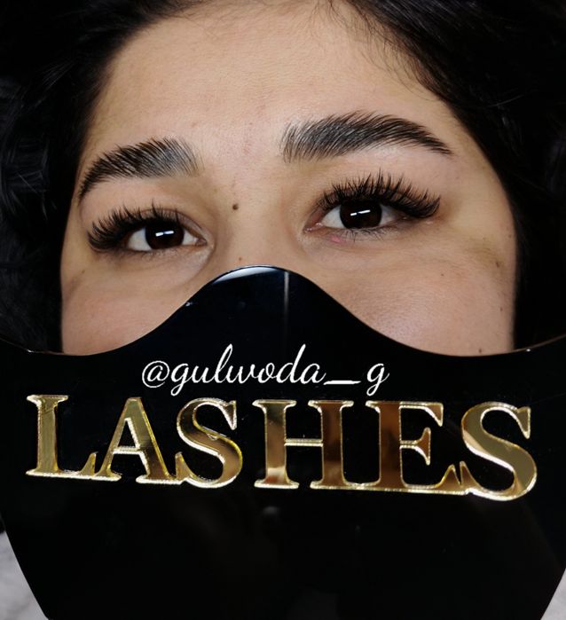 Наращивания ресниц 100 150 мингдан и ламинация бровей