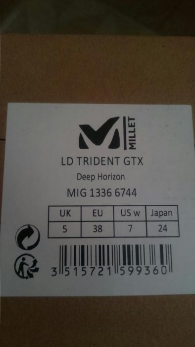 Туристически дамски обувки MILLET Trident Gore-tex номера 38, 39-1/3