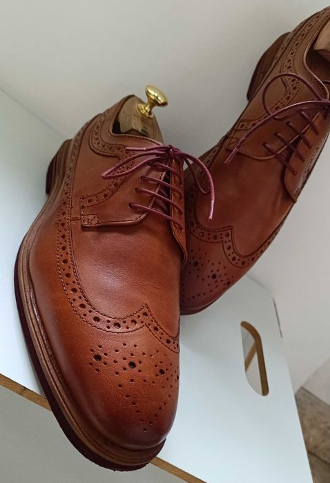 Pantofi derby 43 brogue ASOS NOU piele naturala moale