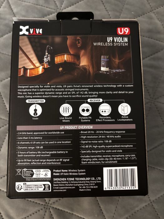 Microfon vioara xvive U9 VIOLIN WIRELESS SYSTEM