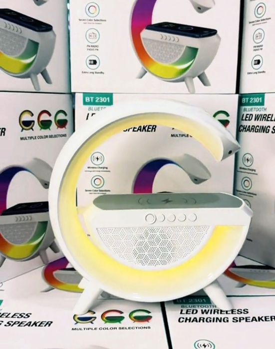 Tungi chiroq  RGB aqlli kolonka va simsiz zaryadlovchi, LED tungi chir
