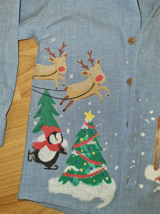 Новогодняя рубашка для мальчика