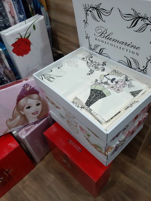 Постельное бельё комплект с подарочной упаковкой