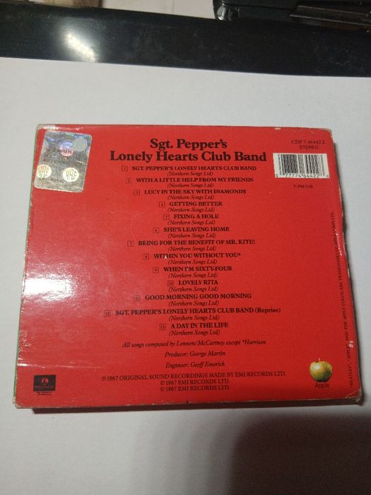 CD  1987 Beatles Sgt.Pepper's Lonely Hearts Club Band